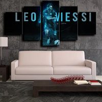 LM10 Lionel Messi FC Barcelona Forward Football Legend 5 Piece Canvas Wall Art Painting Wallpaper Poster Picture Print Photo Decor