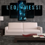 LM10 Lionel Messi FC Barcelona Forward Football Legend 5 Piece Canvas Wall Art Painting Wallpaper Poster Picture Print Photo Decor