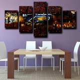 Indiana Pacers Bankers Life Fieldhouse Stadium 5 Piece Canvas Wall Art Painting Wallpaper Poster Picture Print Photo Decor