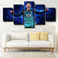 Heung-Min Son Tottenham Hotspur FC Forward Soccer 5 Piece Canvas Wall Art Painting Wallpaper Poster Picture Print Photo Decor