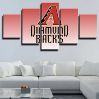 Arizona Diamondbacks MLB Baseball Sports Team Logo 5 Piece Canvas Wall Art Painting Wallpaper Poster Picture Print Photo Decor