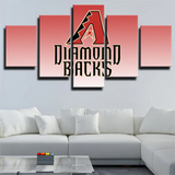 Arizona Diamondbacks MLB Baseball Sports Team Logo 5 Piece Canvas Wall Art Painting Wallpaper Poster Picture Print Photo Decor