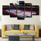 Chicago Blackhawks Hockey Stadium United Center 5 Piece Canvas Wall Art Painting Wallpaper Poster Picture Print Photo Decor