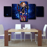 FC Barcelona Champion Lionel Messi Football Legend 5 Piece Canvas Wall Art Painting Wallpaper Poster Picture Print Photo Decor