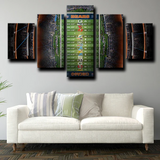 Football Stadium Chicago Bears Field Green 5 Piece Canvas Wall Art Painting Wallpaper Poster Picture Print Photo Decor