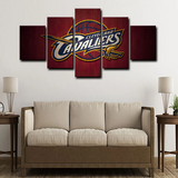 Cleveland Cavaliers NBA Basketball Sports Logo 5 Piece Canvas Wall Art Painting Wallpaper Poster Picture Print Photo Decor