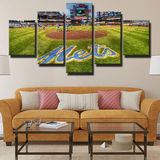 MLB Baseball Team New York Mets Home Stadium 5 Piece Canvas Wall Art Painting Wallpaper Poster Picture Print Photo Decor