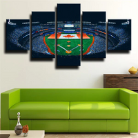 Toronto Blue Jays MLB Baseball Team Stadium Canadian Flag 5 Piece Canvas Wall Art Painting Wallpaper Poster Picture Print Photo Decor