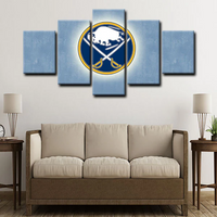 NHL Buffalo Sabres Logo Hockey Sports Team 5 Piece Canvas Wall Art Painting Wallpaper Poster Picture Print Photo Decor