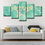 Dallas Stars NHL Hockey Sports Team Logo 5 Piece Canvas Wall Art Painting Wallpaper Poster Picture Print Photo Decor