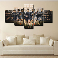 Chelsea Football Club Blue Army Players in Action 5 Piece Canvas Wall Art Painting Wallpaper Poster Picture Print Photo Decor