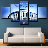 Home Of The New York Yankees Stadium MLB Baseball 5 Piece Canvas Wall Art Painting Wallpaper Poster Picture Print Photo Decor