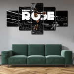 Derrick Rose NBA Basketball Player Chicago Bulls 5 Piece Canvas Wall Art Painting Wallpaper Poster Picture Print Photo Decor