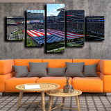 Lincoln Financial Field Philadelphia Eagles & USA Flag 5 Piece Canvas Wall Art Painting Wallpaper Poster Picture Print Photo Decor