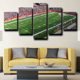 New England Patriots Stadium Rugby Field Green 5 Piece Canvas Wall Art Painting Wallpaper Poster Picture Print Photo Decor