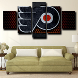 Philadelphia Flyers NHL Hockey Sports Team Logo 5 Piece Canvas Wall Art Painting Wallpaper Poster Picture Print Photo Decor