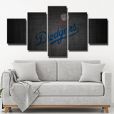 MLB Baseball Los Angeles Dodgers Sports Team Logo 5 Piece Canvas Wall Art Painting Wallpaper Poster Picture Print Photo Decor