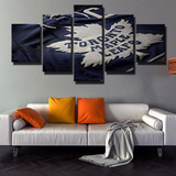 Toronto Maple Leafs NHL Hockey Sports Team Logo 5 Piece Canvas Wall Art Painting Wallpaper Poster Picture Print Photo Decor