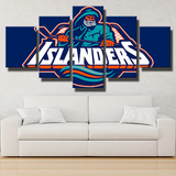 New York Islanders NHL Hockey Team Logo Fisherman 5 Piece Canvas Wall Art Painting Wallpaper Poster Picture Print Photo Decor