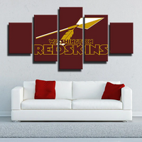 Washington Redskins NFL Football Retro Logo Red Arrow 5 Piece Canvas Wall Art Painting Wallpaper Poster Picture Print Photo Decor