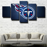 Tennessee Titans NFL Football Team Logo 5 Piece Canvas Wall Art Painting Wallpaper Poster Picture Print Photo Decor