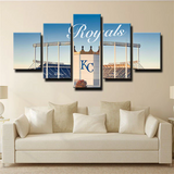 Kansas City Royals MLB Baseball Team Stadium View 5 Piece Canvas Wall Art Painting Wallpaper Poster Picture Print Photo Decor