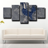 Tottenham Hotspur Football Club Soccer Team Logo 5 Piece Canvas Wall Art Painting Wallpaper Poster Picture Print Photo Decor