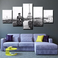 Paris Saint-Germain PSG Football Club Eiffel Tower 5 Piece Canvas Wall Art Painting Wallpaper Poster Picture Print Photo Decor