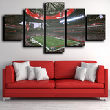Football Stadium Atlanta Falcons Green Field 5 Piece Canvas Wall Art Painting Wallpaper Poster Picture Print Photo Decor