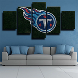 Tennessee Titans NFL Football Sports Team Logo 5 Piece Canvas Wall Art Painting Wallpaper Poster Picture Print Photo Decor