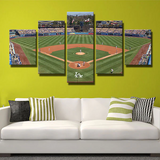 Los Angeles Dodgers MLB Baseball Dodge Stadium 5 Piece Canvas Wall Art Painting Wallpaper Poster Picture Print Photo Decor