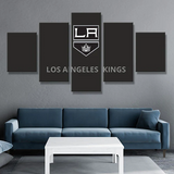 Los Angeles Kings Logo NHL Hockey Sports Team 5 Piece Canvas Wall Art Painting Wallpaper Poster Picture Print Photo Decor