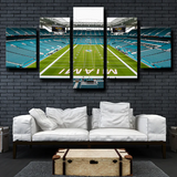 NFL Football  Miami Dolphins Hard Rock Stadium 5 Piece Canvas Wall Art Painting Wallpaper Poster Picture Print Photo Decor