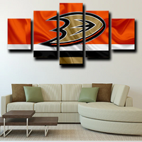 Anaheim Ducks NHL Hockey Sports Team Logo 5 Piece Canvas Wall Art Painting Wallpaper Poster Picture Print Photo Decor
