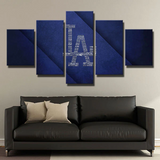 MLB Baseball Los Angeles Dodgers Sports Team Logo LA 5 Piece Canvas Wall Art Painting Wallpaper Poster Picture Print Photo Decor