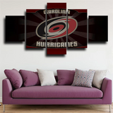 Carolina Hurricanes NHL Hockey Sports Team Logo 5 Piece Canvas Wall Art Painting Wallpaper Poster Picture Print Photo Decor