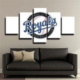 Kansas City Royals MLB Baseball Sports Team Logo 5 Piece Canvas Wall Art Painting Wallpaper Poster Picture Print Photo Decor