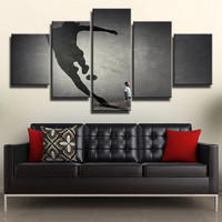 Football Dream Soccer Inspiration for Kid 5 Piece Canvas Wall Art Painting Wallpaper Poster Picture Print Photo Decor