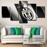 The Zebras Serie A Football Club Juventus FC Logo 5 Piece Canvas Wall Art Painting Wallpaper Poster Picture Print Photo Decor