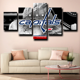 Washington Capitals Sports Team NHL Hockey Logo 5 Piece Canvas Wall Art Painting Wallpaper Poster Picture Print Photo Decor