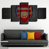 Arsenal The Gunners Premier League Football Team Logo 5 Piece Canvas Wall Art Painting Wallpaper Poster Picture Print Photo Decor