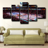Chicago Blackhawks Hockey Stadium United Center 5 Piece Canvas Wall Art Painting Wallpaper Poster Picture Print Photo Decor