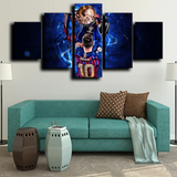 FC Barcelona Champion Lionel Messi Football Legend 5 Piece Canvas Wall Art Painting Wallpaper Poster Picture Print Photo Decor