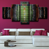 Football Stadium Chicago Bears Field Green 5 Piece Canvas Wall Art Painting Wallpaper Poster Picture Print Photo Decor