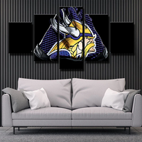 Minnesota Vikings NFL Football Team Logo Gloves 5 Piece Canvas Wall Art Painting Wallpaper Poster Picture Print Photo Decor