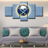 NHL Buffalo Sabres Logo Hockey Sports Team 5 Piece Canvas Wall Art Painting Wallpaper Poster Picture Print Photo Decor