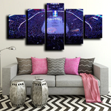 Tampa Bay Lightning Amalie Arena Stadium 5 Piece Canvas Wall Art Painting Wallpaper Poster Picture Print Photo Decor