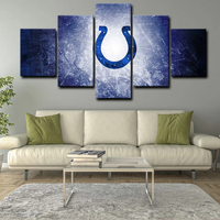 Indianapolis Colts NFL Football Sports Team Logo 5 Piece Canvas Wall Art Painting Wallpaper Poster Picture Print Photo Decor