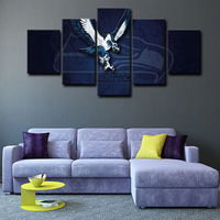 Seattle Seahawks NFL Football Team Logo Eagle 5 Piece Canvas Wall Art Painting Wallpaper Poster Picture Print Photo Decor
