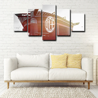 AC Milan Football Club Soccer Team San Siro Stadium 5 Piece Canvas Wall Art Painting Wallpaper Poster Picture Print Photo Decor